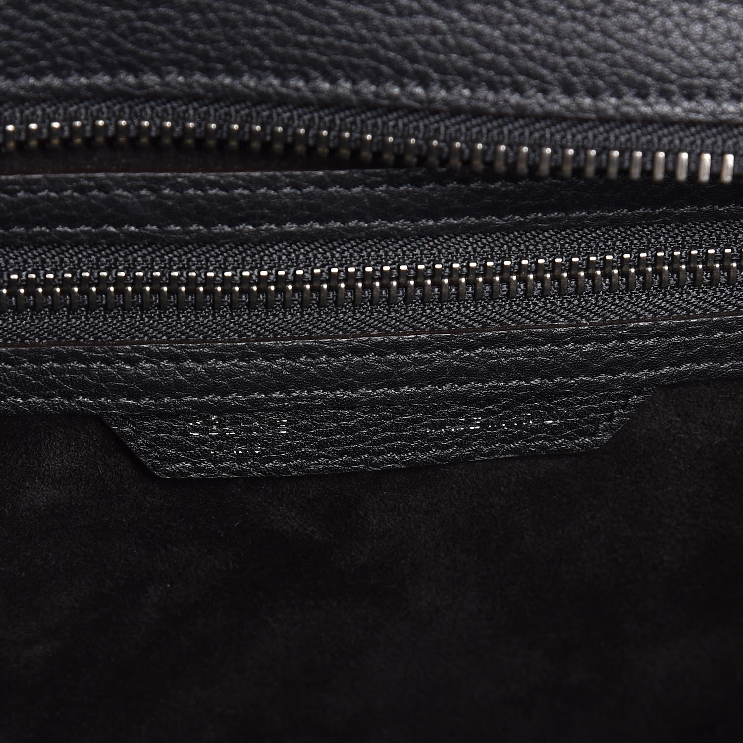 Celine Drummed Calfskin Micro Luggage Black 6 of 7