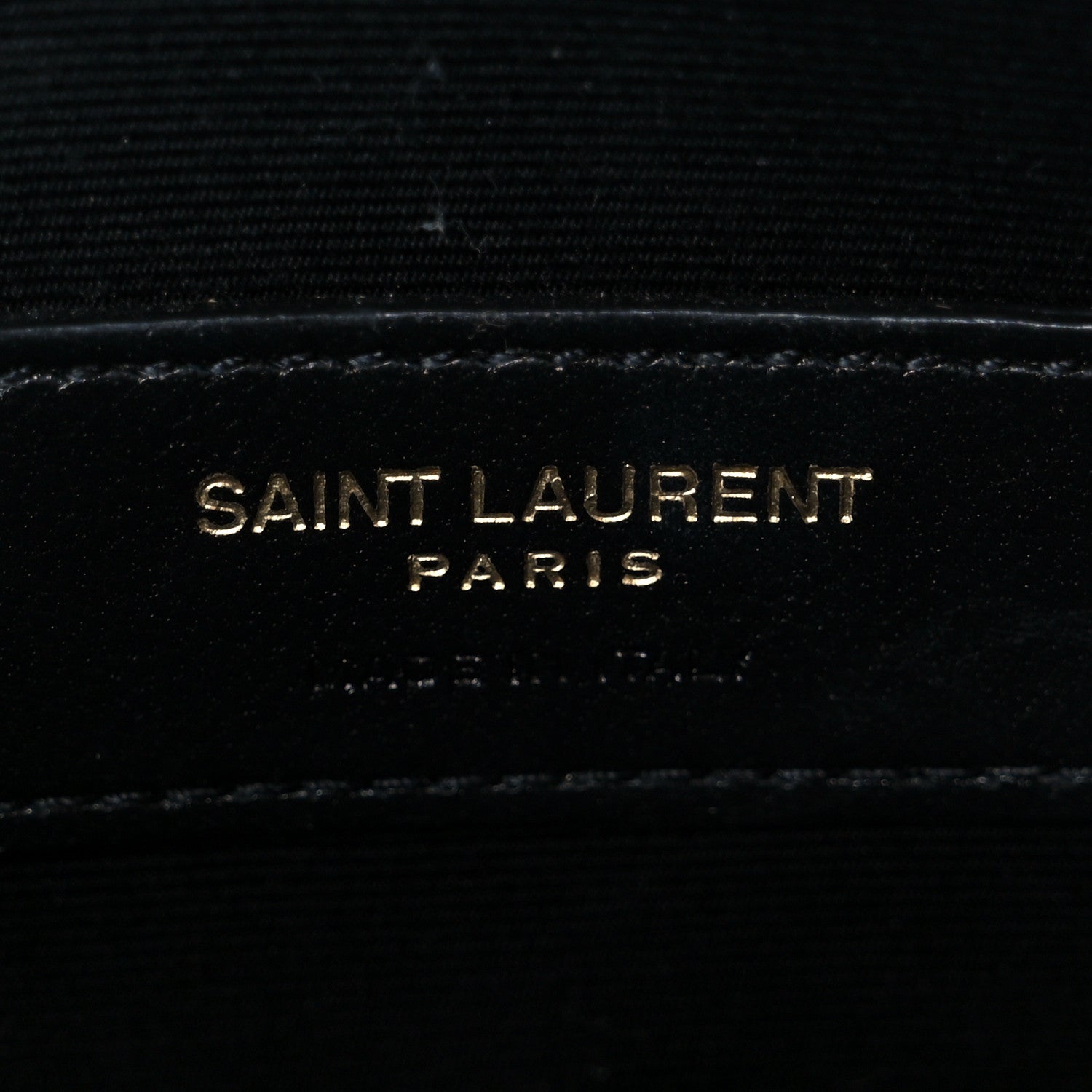 Saint Laurent Grain De Poudre Chevron Monogram Large Bill Pouch Black 12 of 18