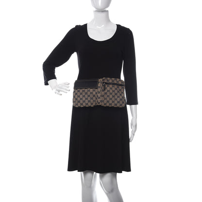 Gucci GG Monogram Web Double Pocket Belt Bag Navy 2 of 9