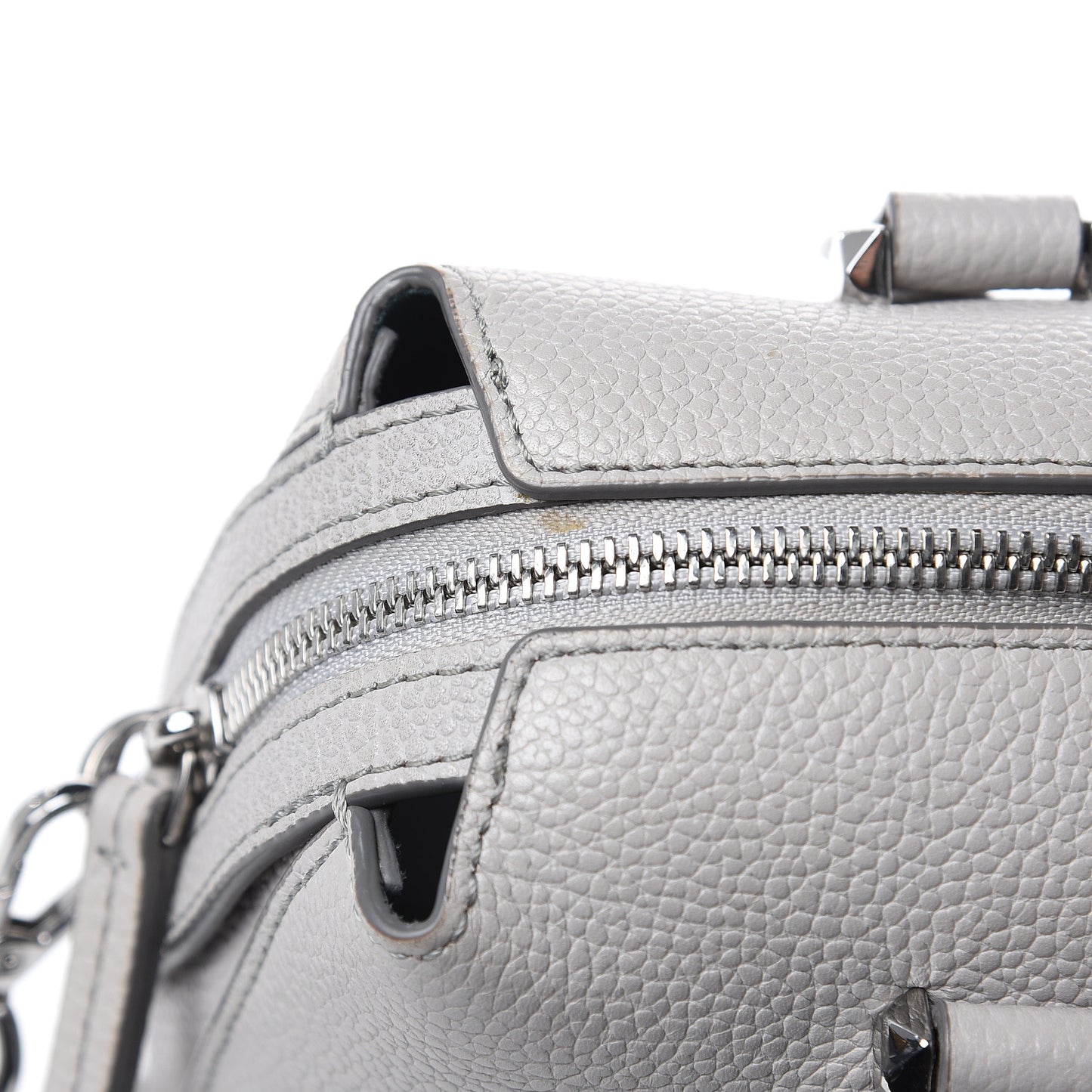 Grained Calfskin Small Ella Boston Dove