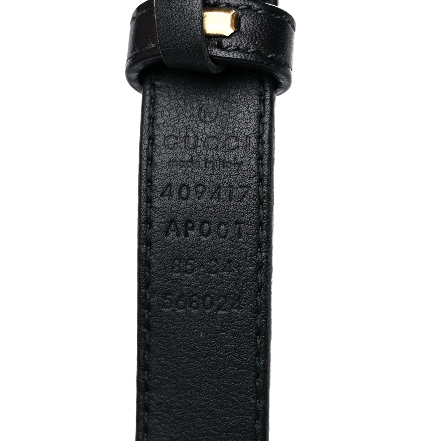 Gucci Calfskin Double G 20mm Belt 85 34 Black 3 of 8