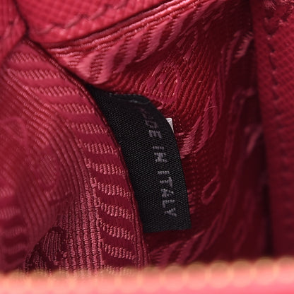 Prada Saffiano Lux Micro Galleria Double Zip Tote Peonia 6 of 9