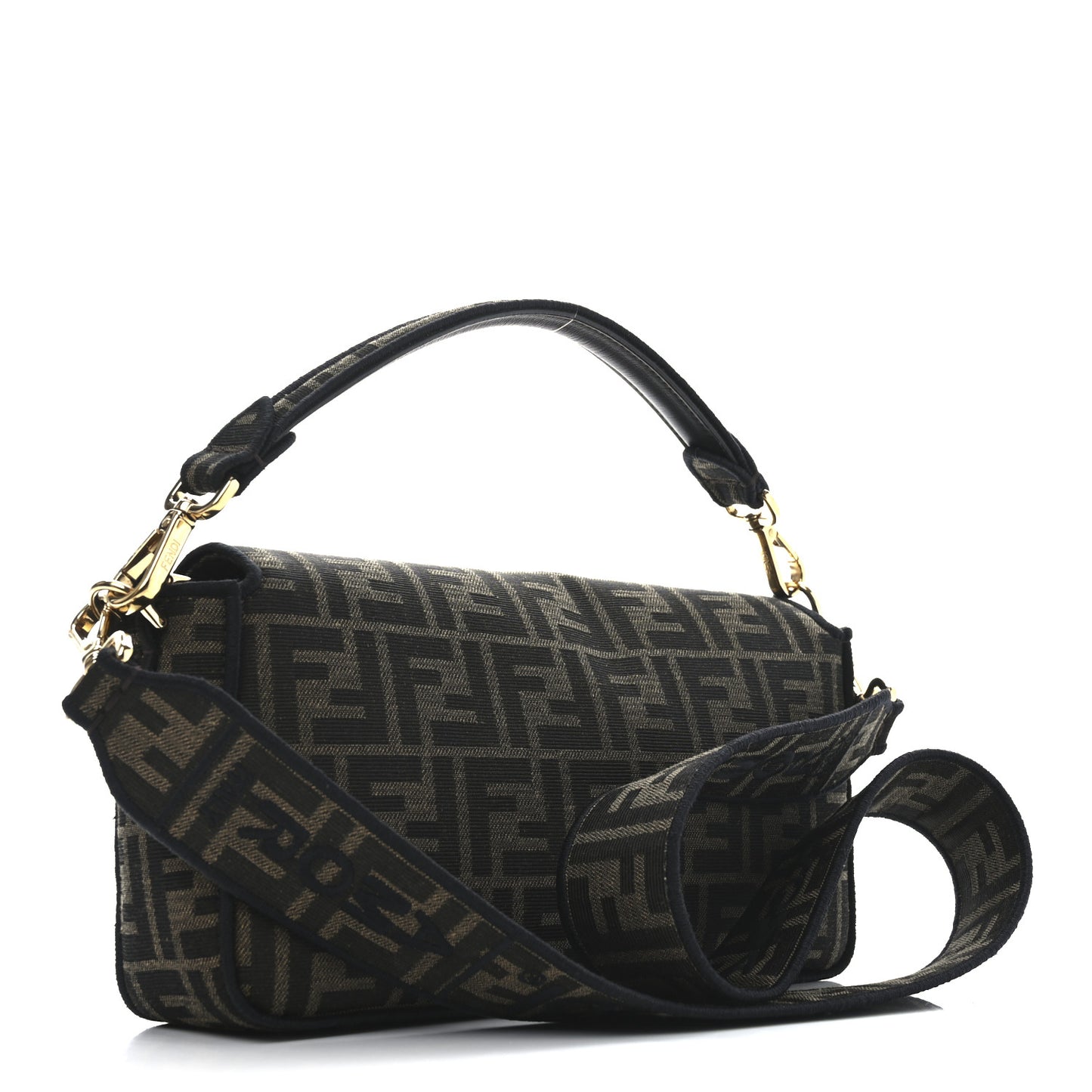 Fabric Jacquard FF 1974 Medium Baguette Tobacco Moro Black