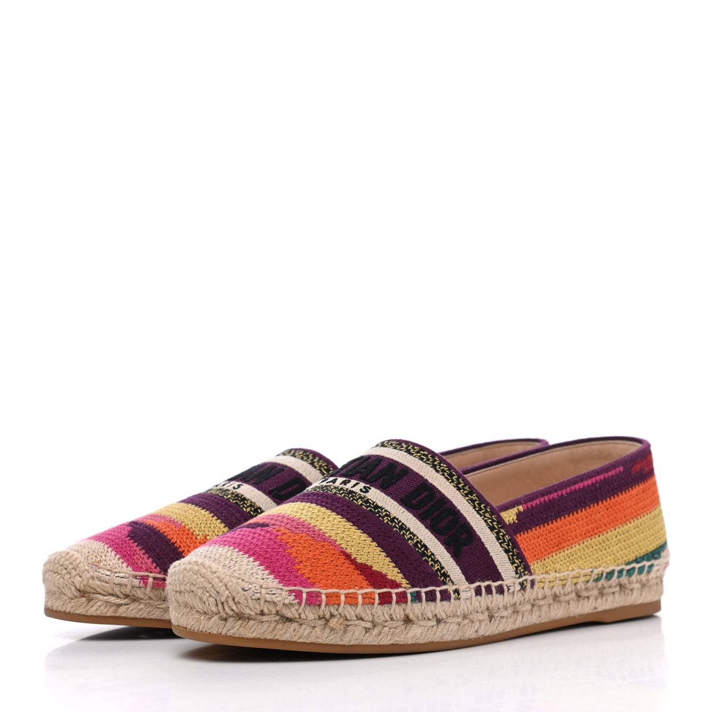 Cotton Embroidered Patchwork Granville Espadrille 38 Multicolor
