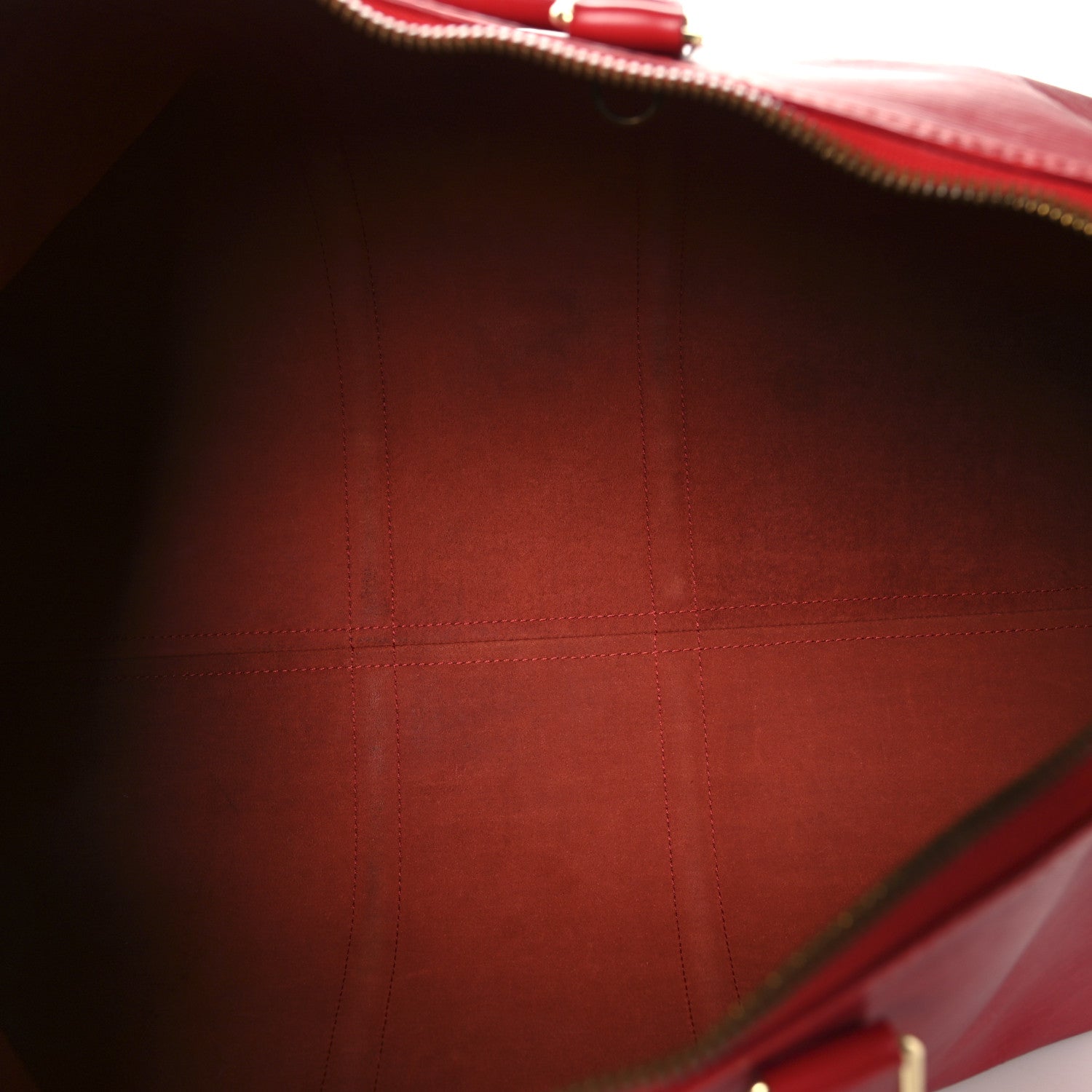 Louis Vuitton Epi Keepall 55 Castillan Red 4 of 12