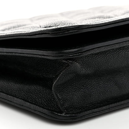 Chanel Caviar Quilted Boy Wallet On Chain WOC Black 9 of 11