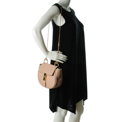 Chloe Grained Lambskin Drew Shoulder Bag Cement Pink 3 of 8