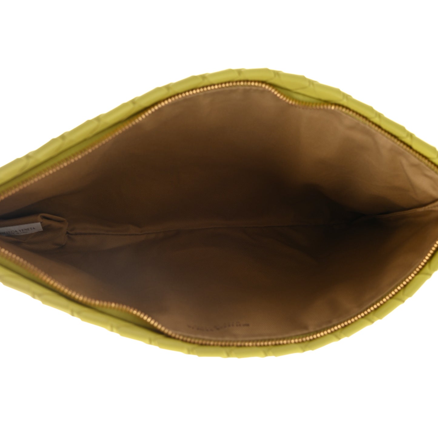 Nappa Intrecciato Large Flat Pouch Kiwi