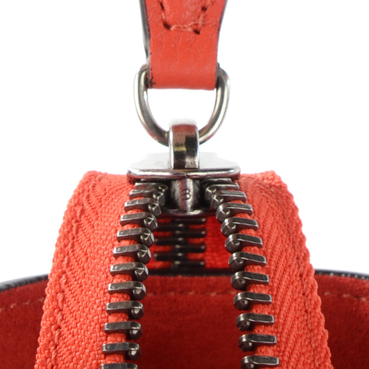 Drummed Calfskin Micro Luggage Vermillion