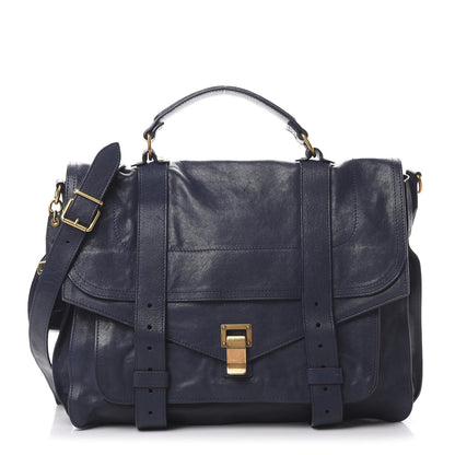 Proenza Schouler Lambskin Large PS1 Satchel Midnight 1 of 10