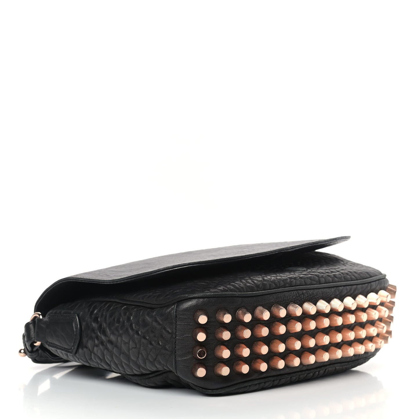 Pebbled Lambskin Lia Sling Black Rose Hardware