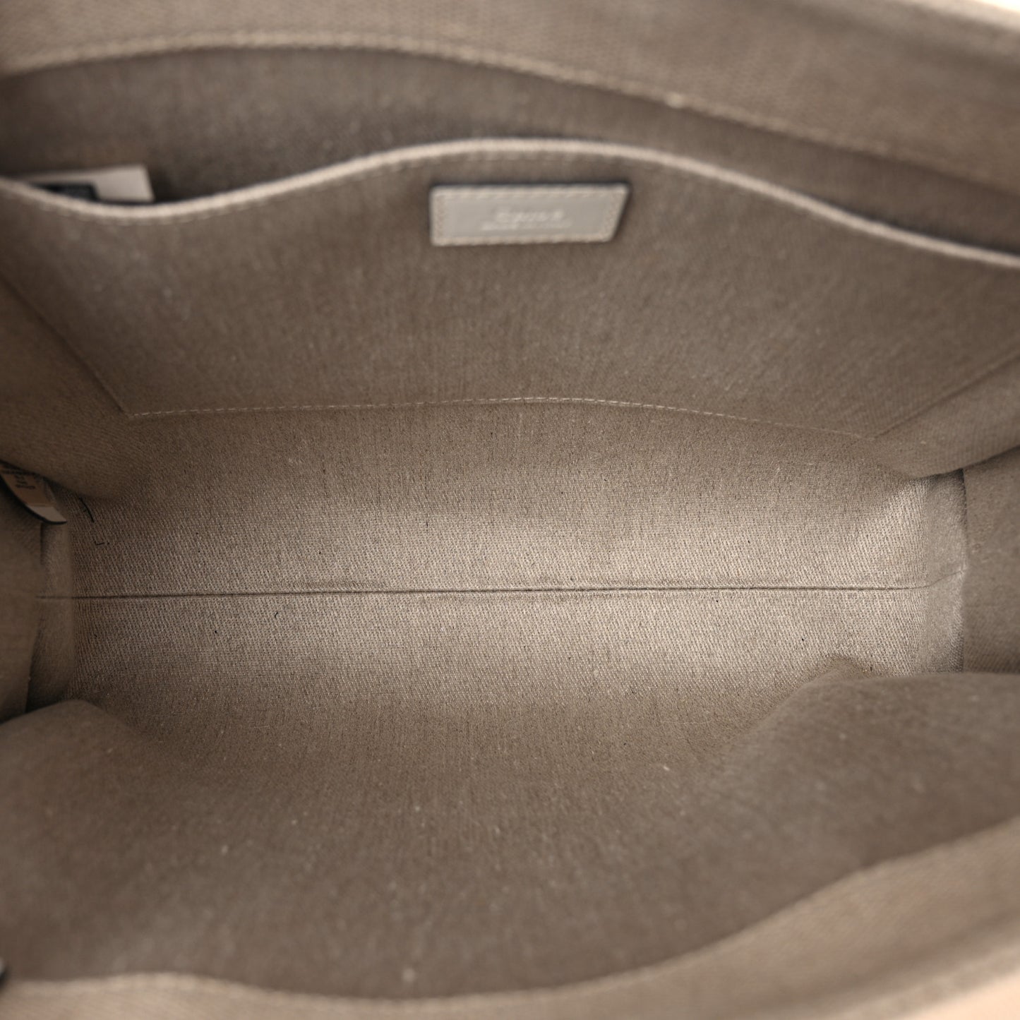 Linen Calfskin Medium Woody Ribbon Tote White