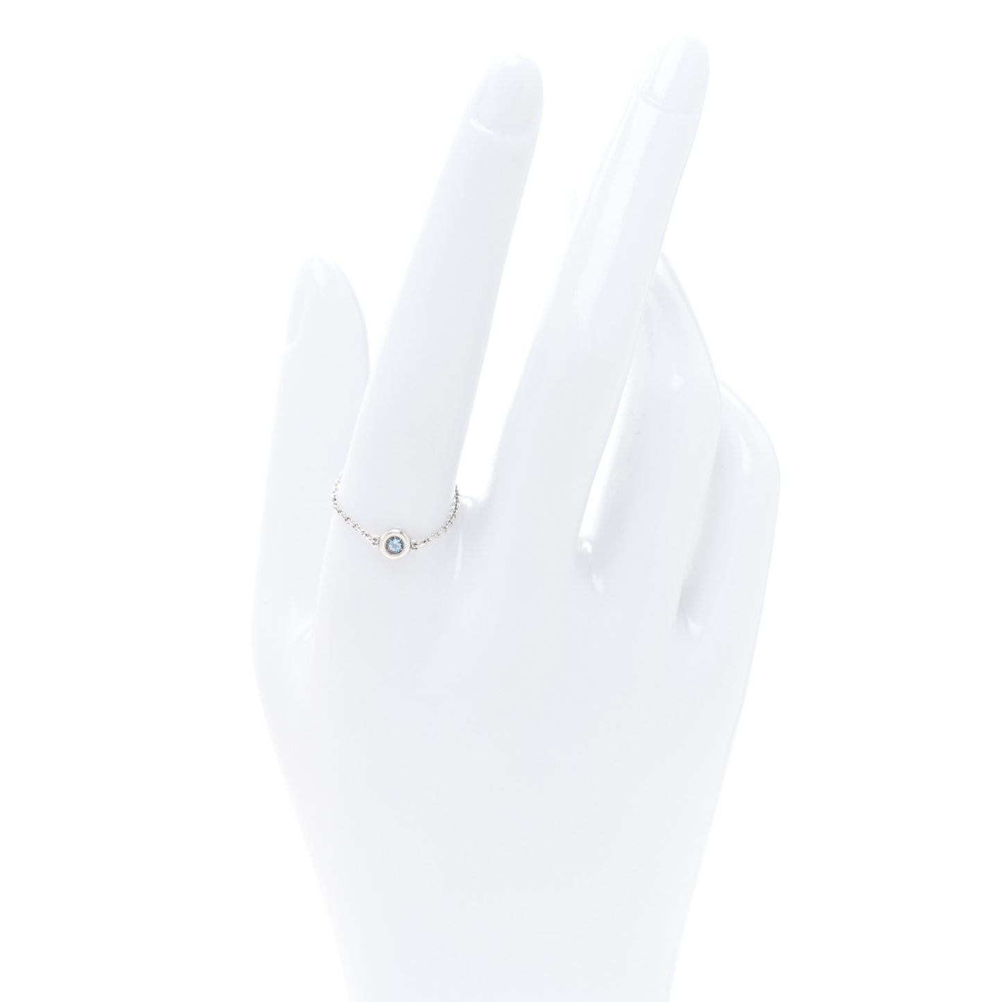 Sterling Silver Aquamarine Elsa Peretti Color By The Yard Ring 61 9.5