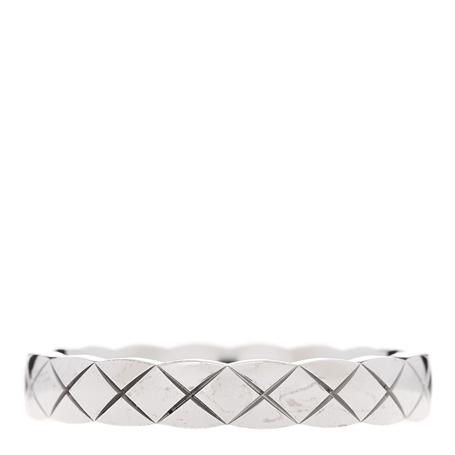 Chanel 18K White Gold Mini Coco Crush Ring 50 5.5 3 of 7