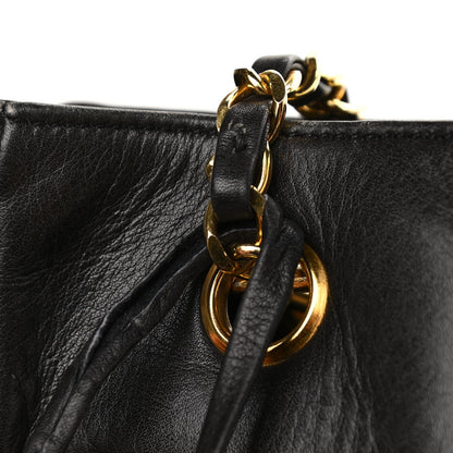 Chanel Lambskin Quilted Shopping Tote Black 16 of 18