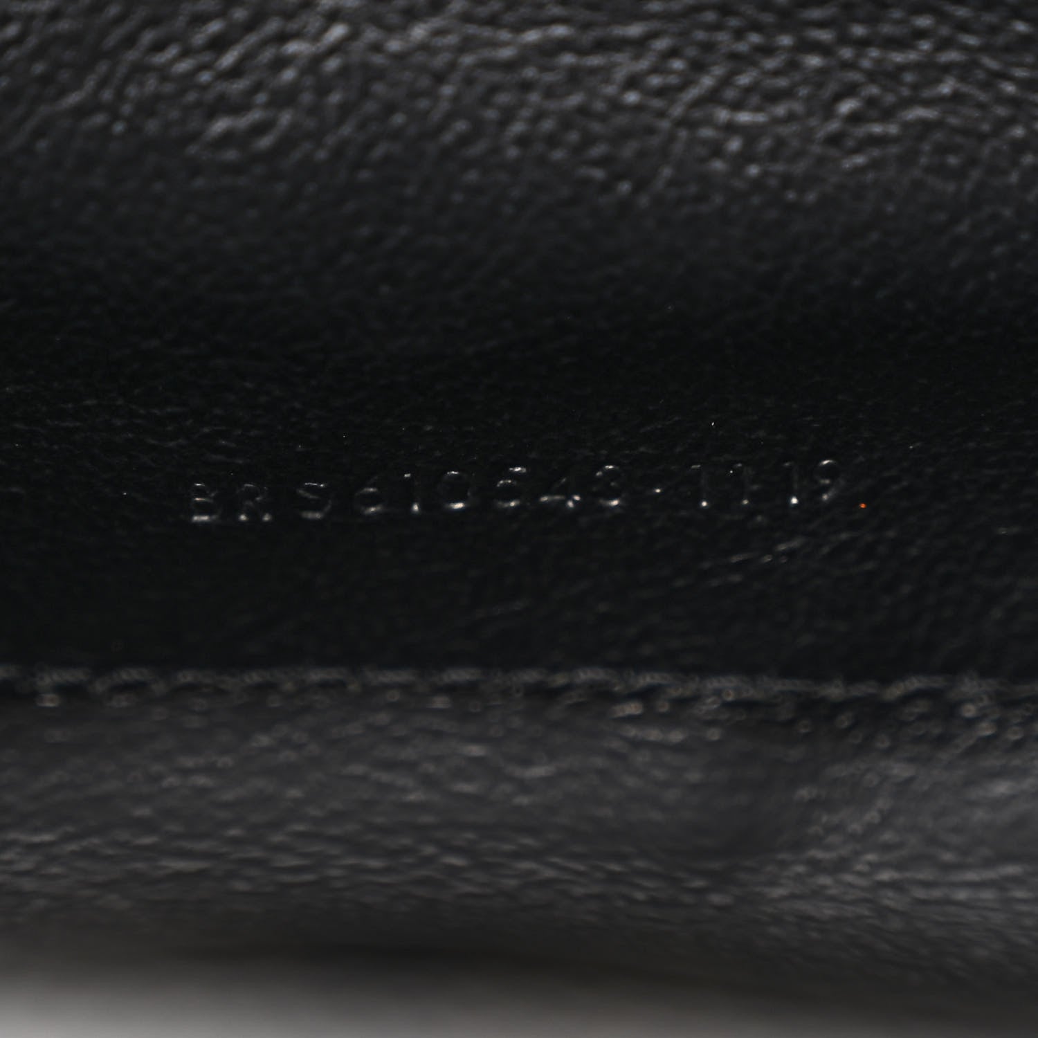 Saint Laurent Grain De Poudre Matelasse Chevron Monogram Chain Wallet Black 8 of 12