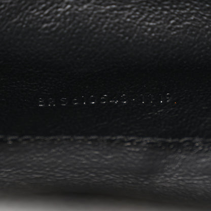 Saint Laurent Grain De Poudre Matelasse Chevron Monogram Chain Wallet Black 8 of 12