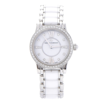 David Yurman Stainless Steel Ceramic Diamond 30mm Classic Quartz Watch White 1 of 9