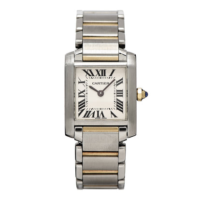 Cartier Stainless Steel 18K Yellow Gold 20mm Tank Francaise Quartz Watch 2 of 10