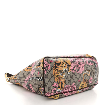 Gucci Soft GG Supreme Monogram Bengal Medium Crossbody Tote Beige Pink 4 of 11