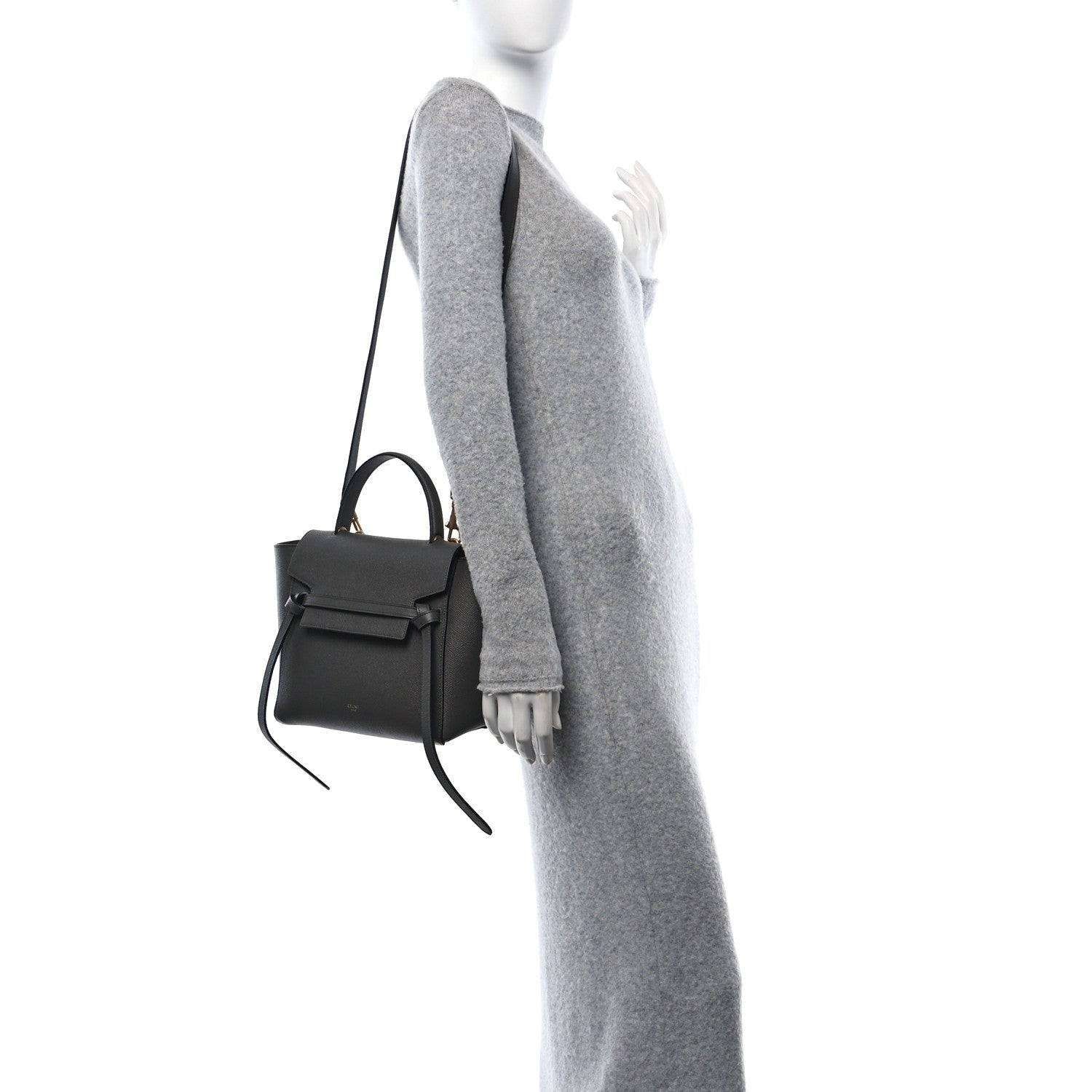 Celine Baby Grained Calfskin Micro Belt Bag Grey 2 of 11