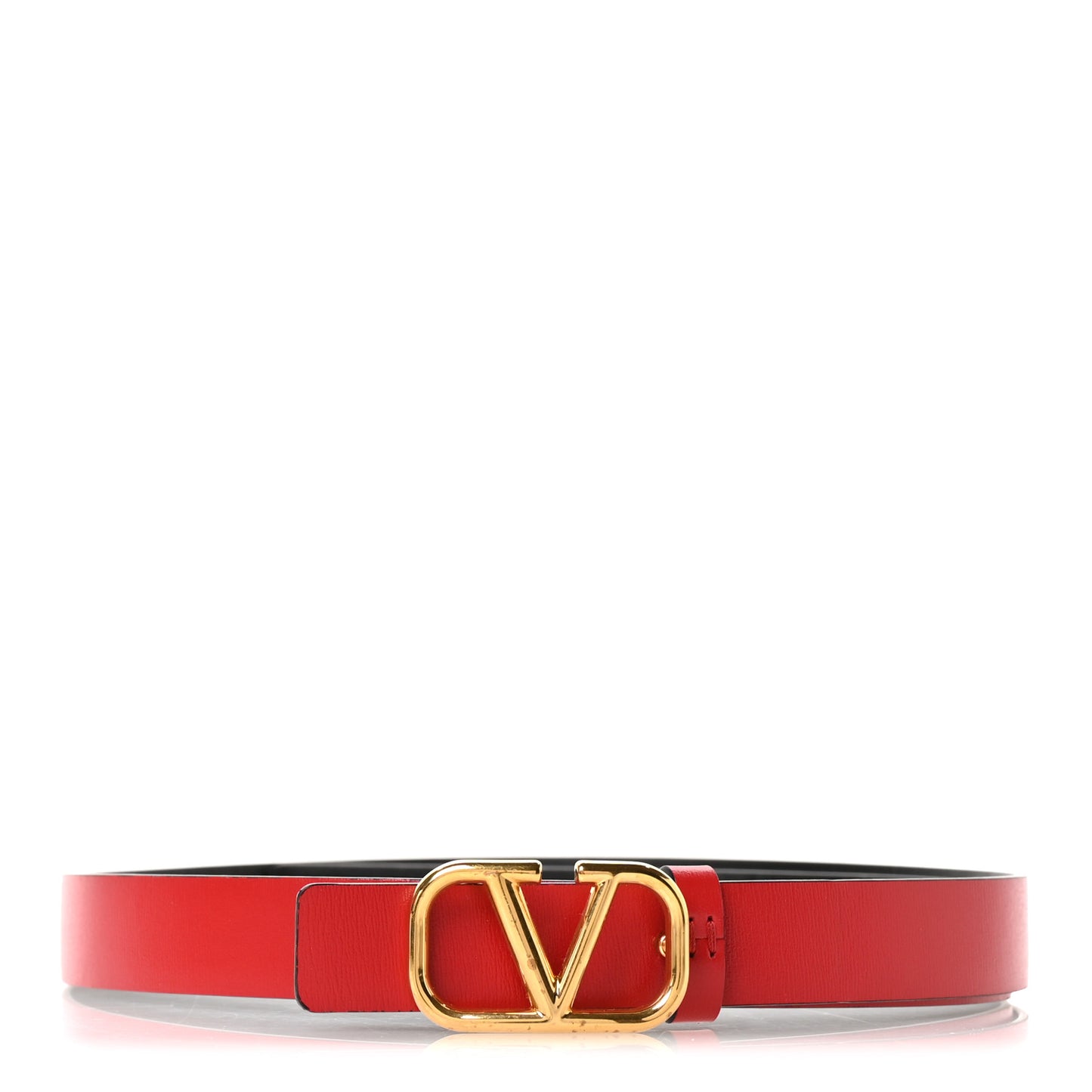 Glossy Calfskin VLogo Reversible 30mm Belt 70 28 Black Rouge Pur