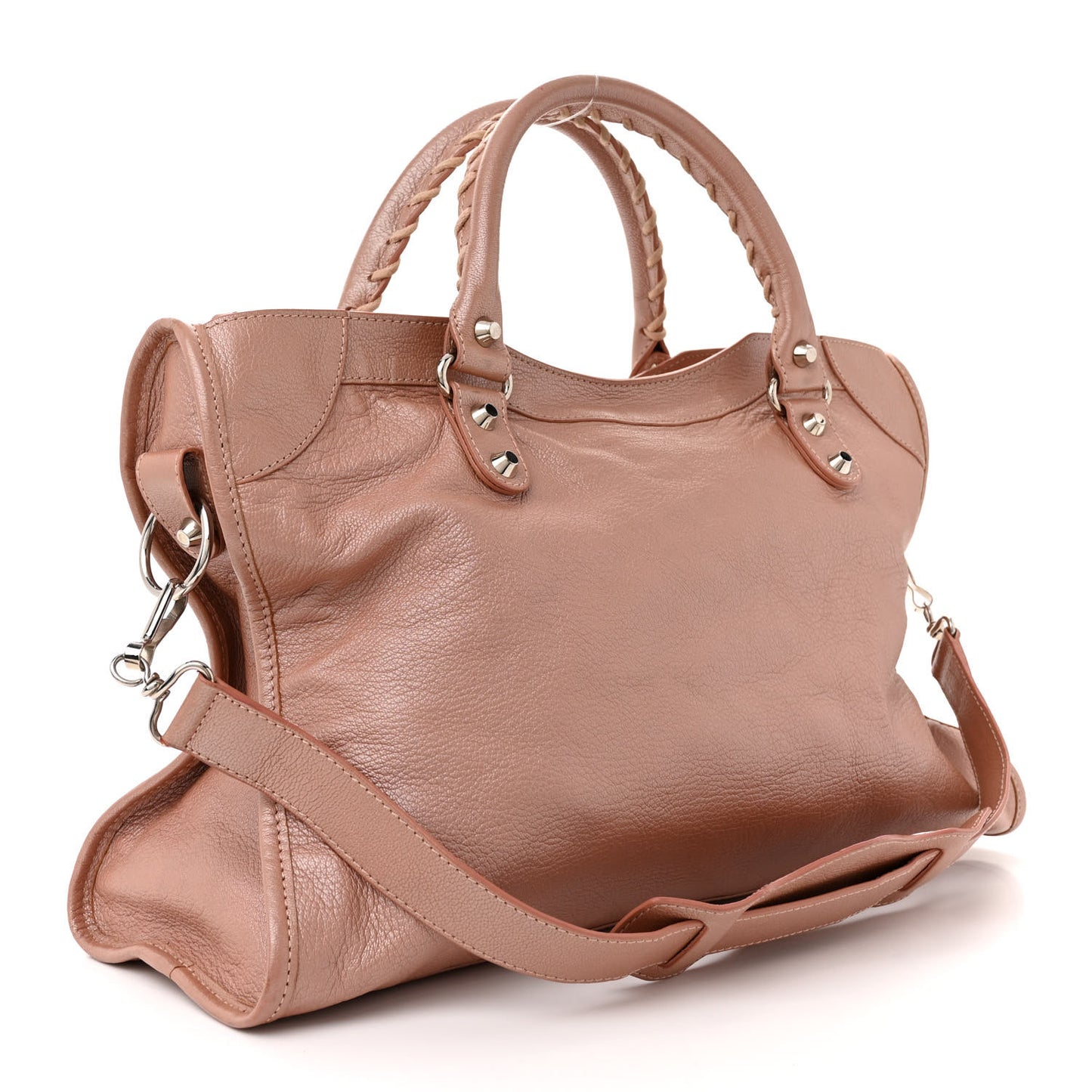 Pearlescent Goatskin Classic Palladium Hardware City Rose Rose Light