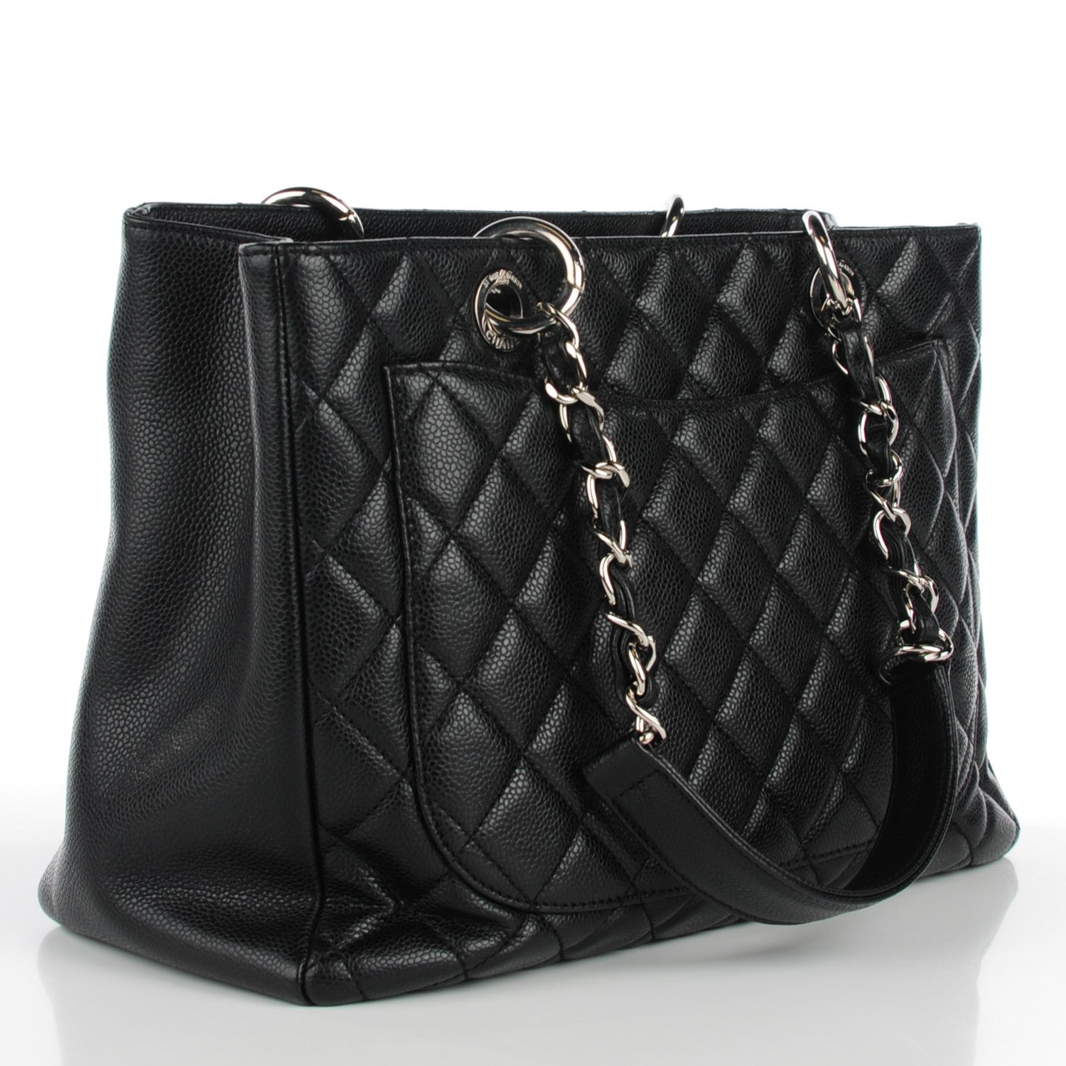 Chanel Caviar Quilted Grand Shopping Tote GST Black 3 of 7