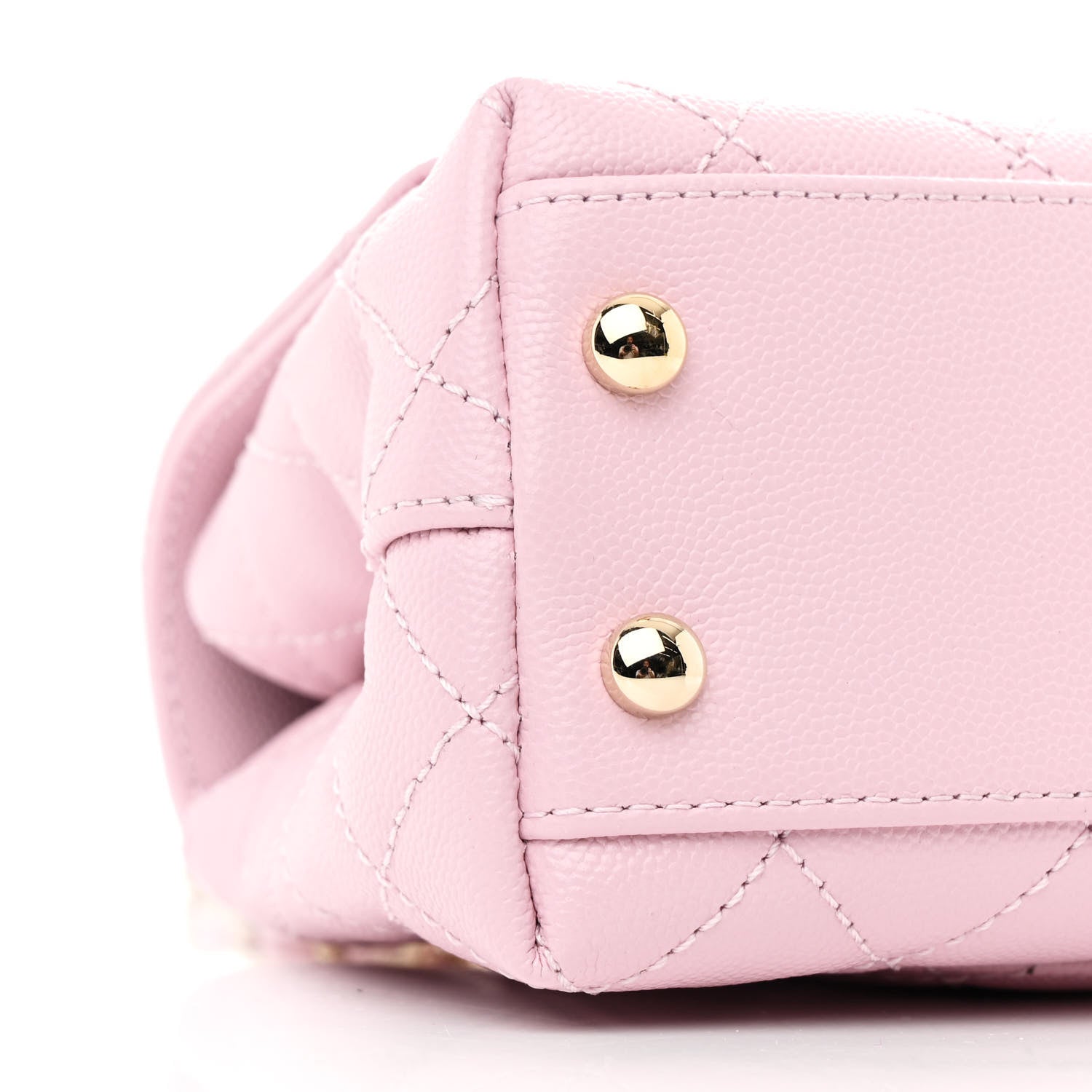 Chanel Caviar Quilted Extra Mini Coco Handle Flap Light Pink 9 of 11
