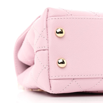 Chanel Caviar Quilted Extra Mini Coco Handle Flap Light Pink 9 of 11