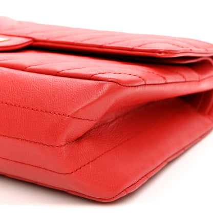 Chanel Sheepskin Chevron Quilted 2.55 Reissue 225 Flap Red 10 of 11