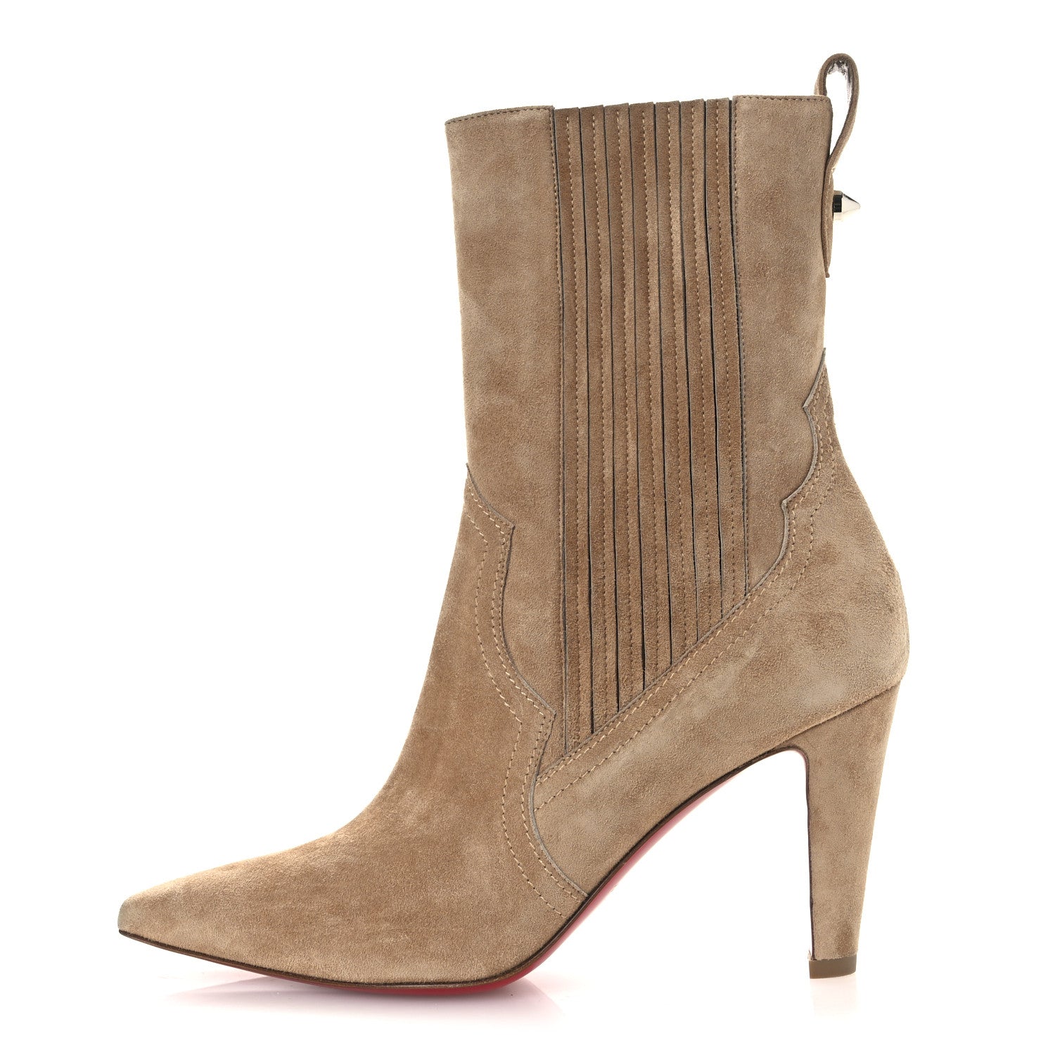Christian Louboutin Veau Velours Santigag 85 Ankle Boots 37 Lionne 1 of 14