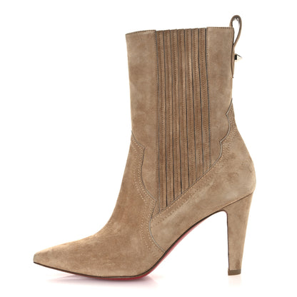 Christian Louboutin Veau Velours Santigag 85 Ankle Boots 37 Lionne 1 of 14