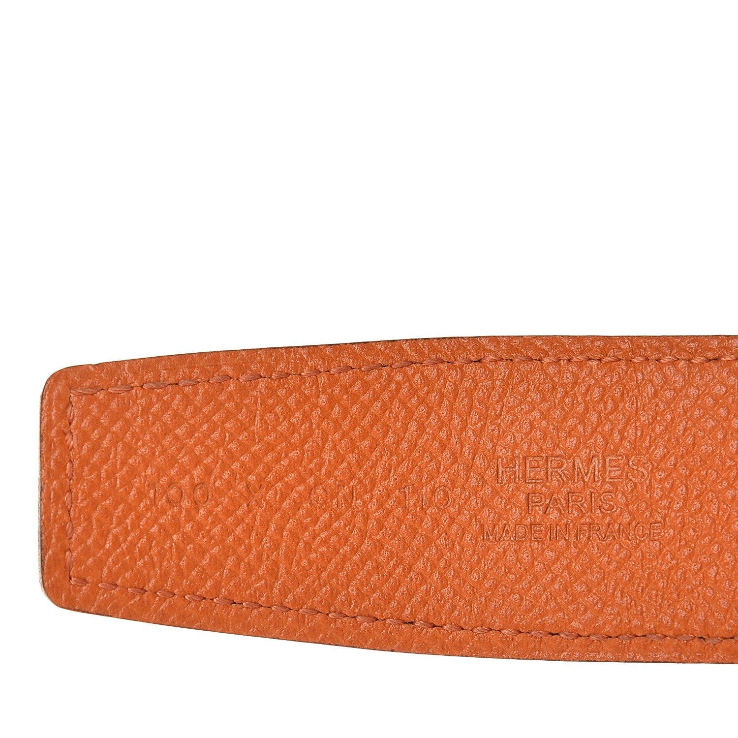 Hermes Swift Epsom 32mm H Belt 100 Black Orange 3 of 7