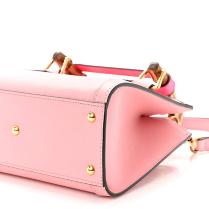 Gucci Wonka Grain Calfskin Mini Diana Tote Bag Wild Rose Fuxia Fluo 8 of 9
