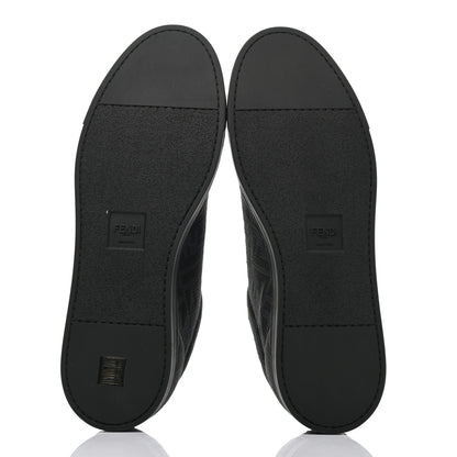 Fendi Tech Fabric FF Mens Lace Up Low Top Sneakers 10 Black 5 of 9