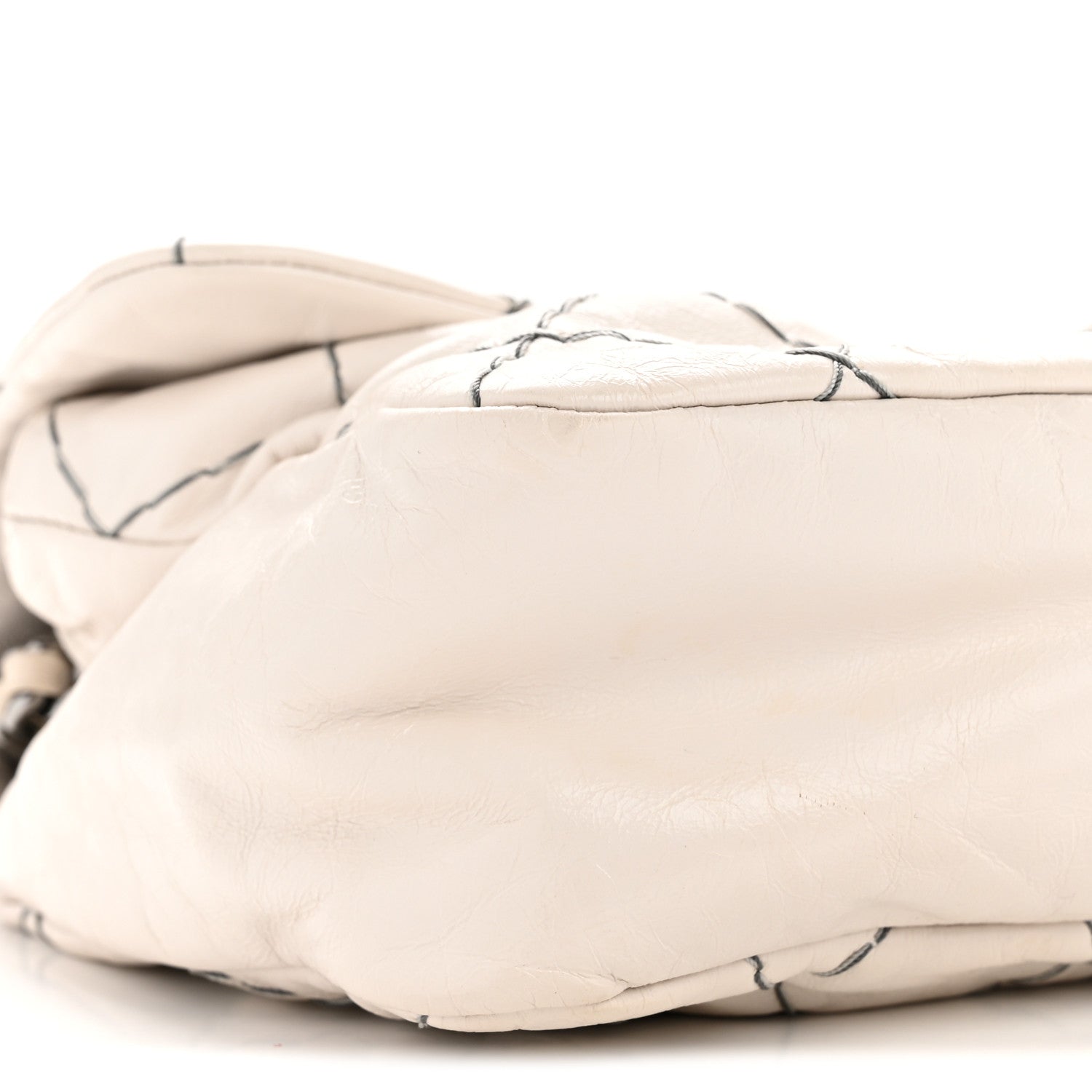 Chanel Glazed Goatskin Double Stitch Flap Ivory 1812637 – FASHIONPHILE