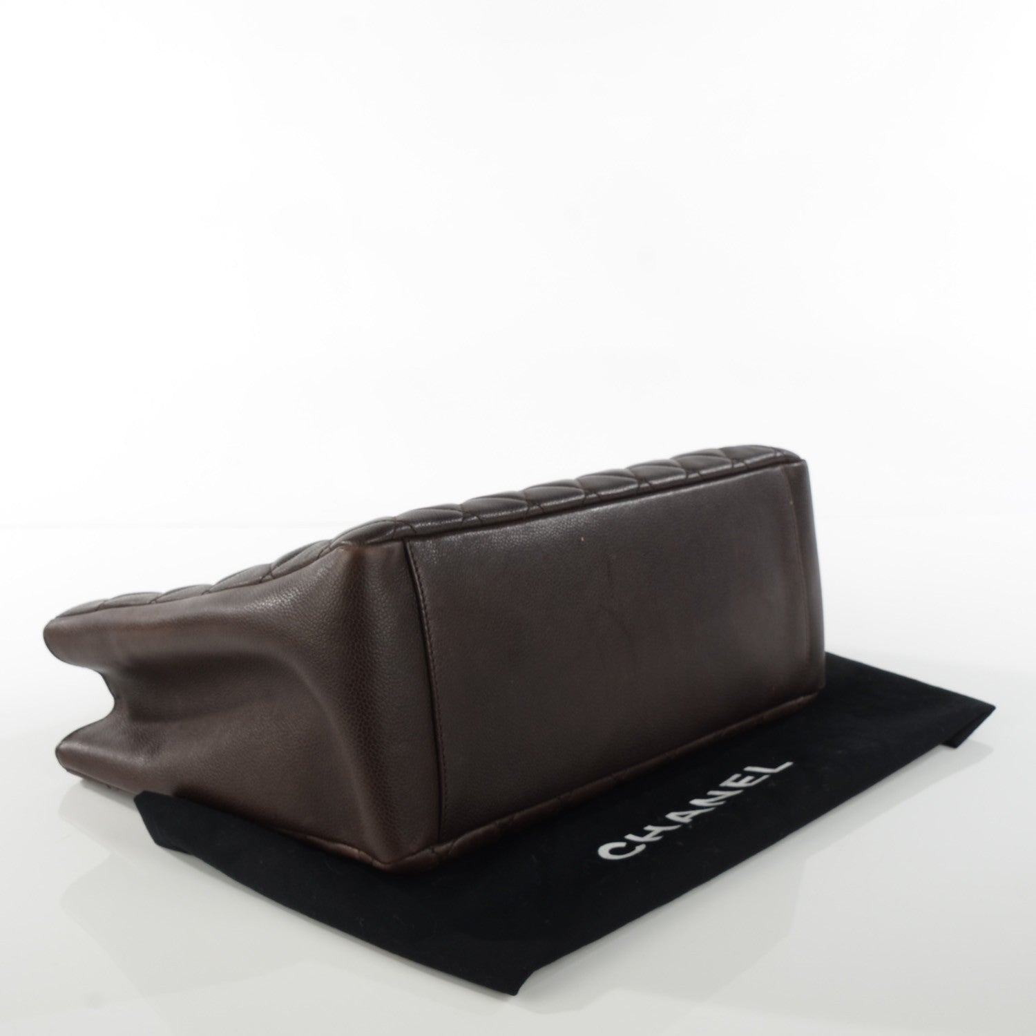 Chanel Caviar Quilted Grand Shopping Tote GST Dark Brown 4 of 10