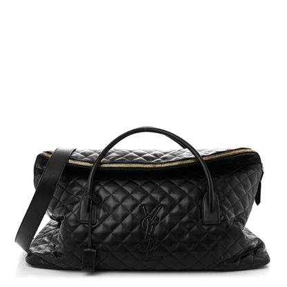 Saint Laurent Calfskin Quilted ES Giant Travel Bag Black 1 of 10