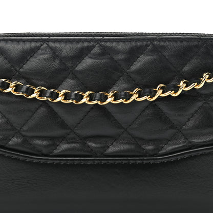 Chanel Aged Calfskin Quilted Small Gabrielle Clutch With Chain Black 11 of 11
