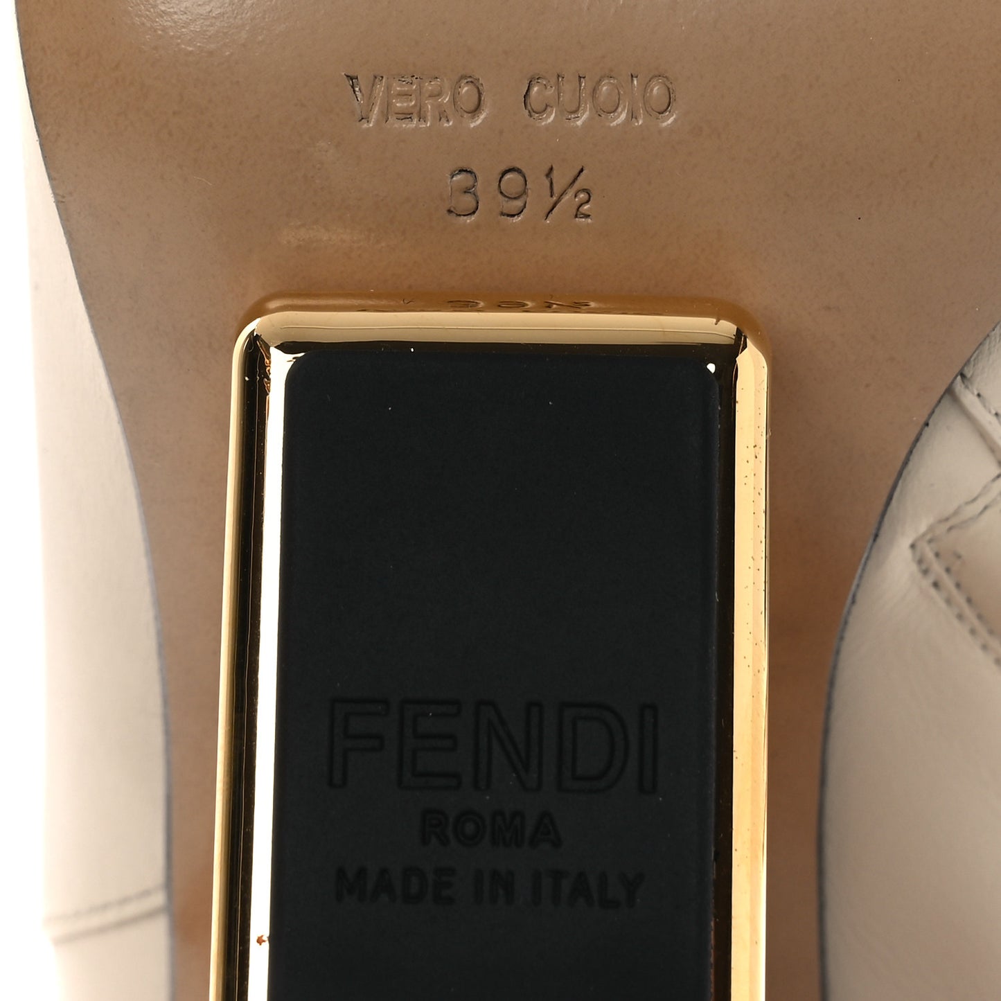 Nappa Fendi First 95mm Pointed Booties 39.5 White