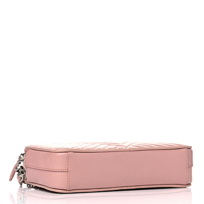 Prada Nappa Impunture Diagramme Mini Double Zip Chain Crossbody Bag Orchidea 4 of 16