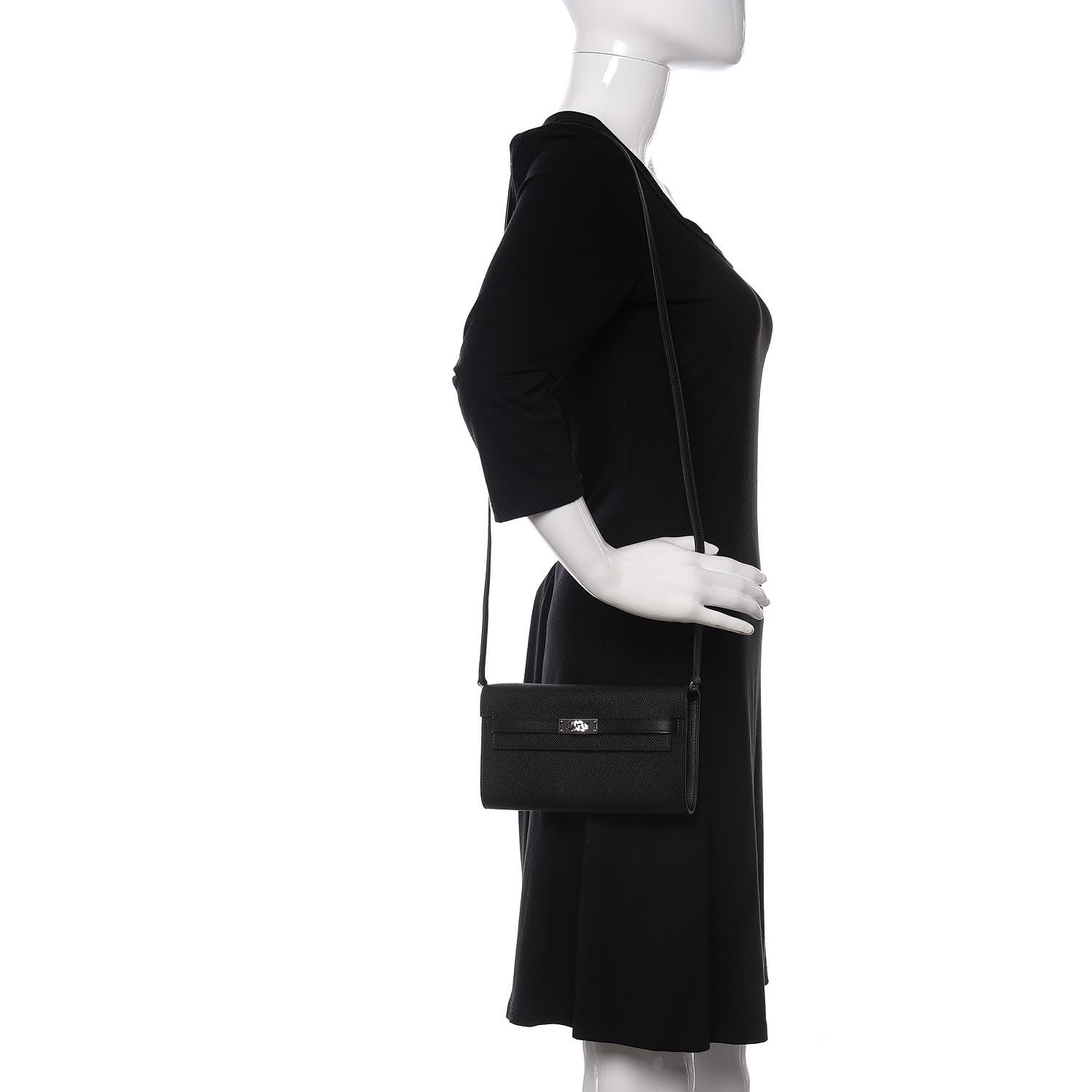 Hermes Epsom Kelly Wallet To Go Black 2 of 11