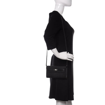 Hermes Epsom Kelly Wallet To Go Black 2 of 11