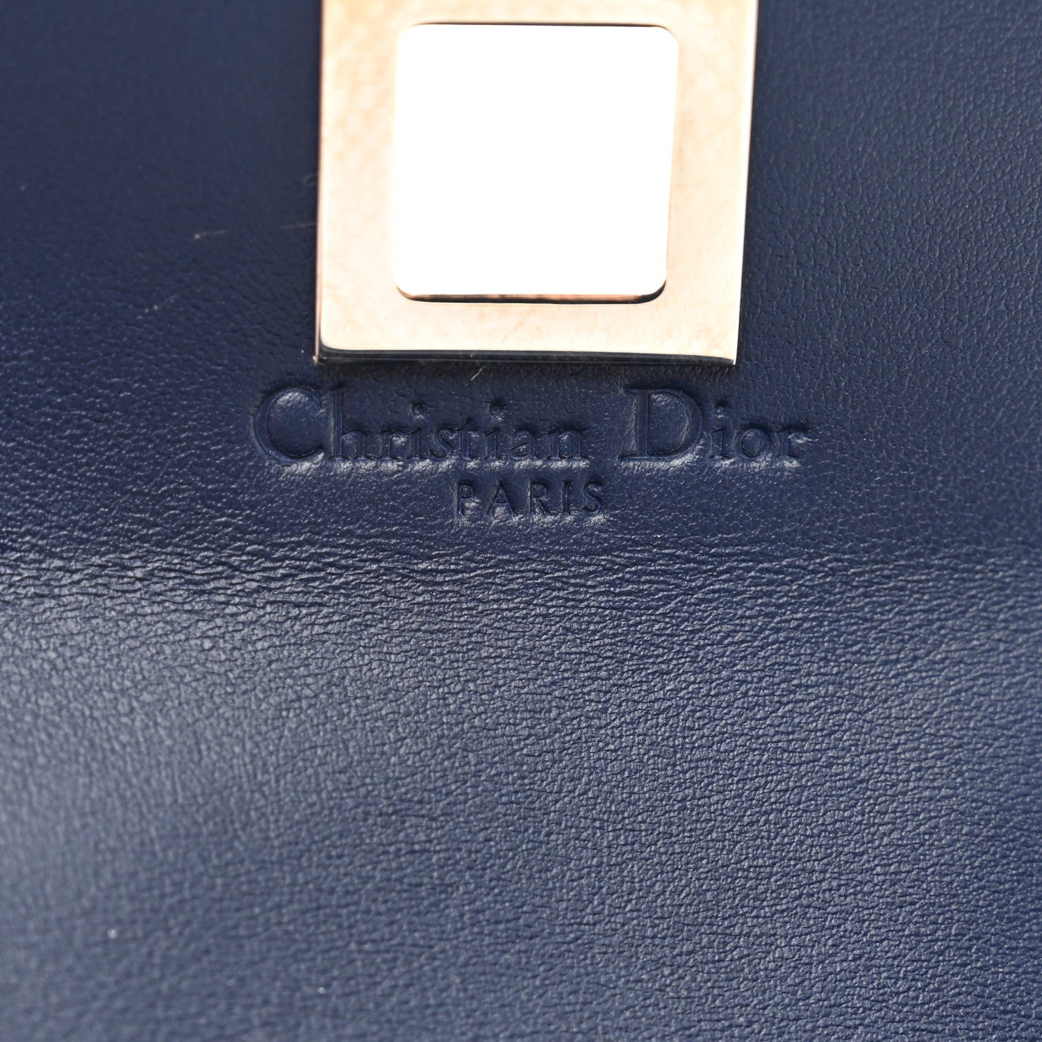 Christian Dior Grained Calfskin Turn Me Envelope Gusseted Card Holder Navy 6 of 8