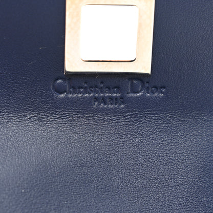 Christian Dior Grained Calfskin Turn Me Envelope Gusseted Card Holder Navy 6 of 8