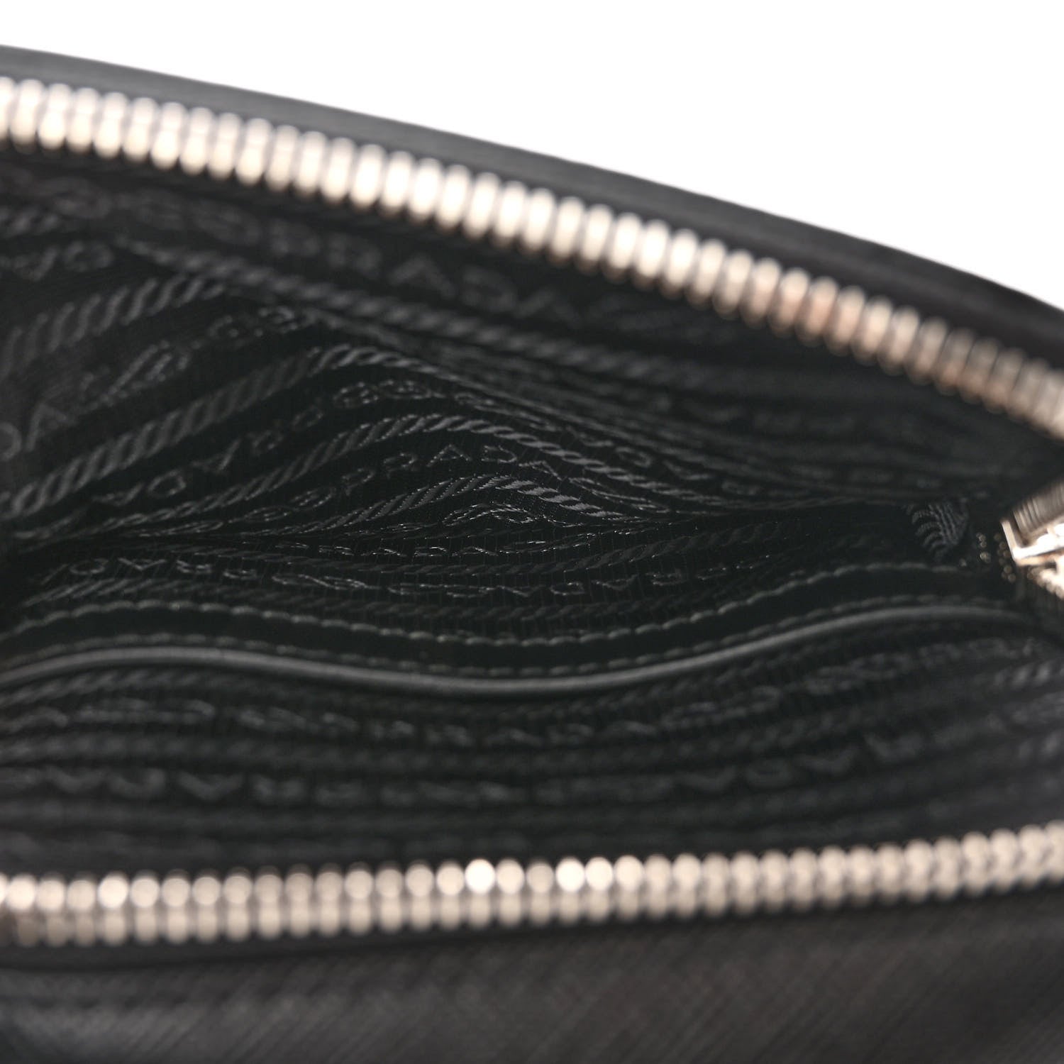 Prada Saffiano Travel Brique Crossbody Messenger Bag Black 5 of 9
