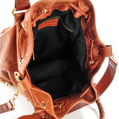 Balenciaga Agneau Giant 21 Gold Hardware Pompon Sienna 7 of 7