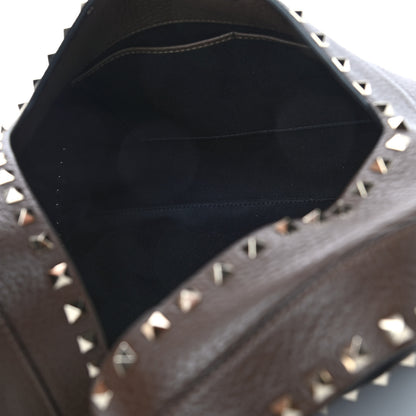 Valentino Garavani Grained Calfskin Large Rockstud Hobo Deep Taupe 4 of 4
