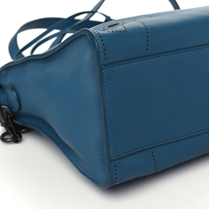 Balenciaga Veau Soyeux Perforated Blackout Hardware S City Bleu Canard 8 of 10